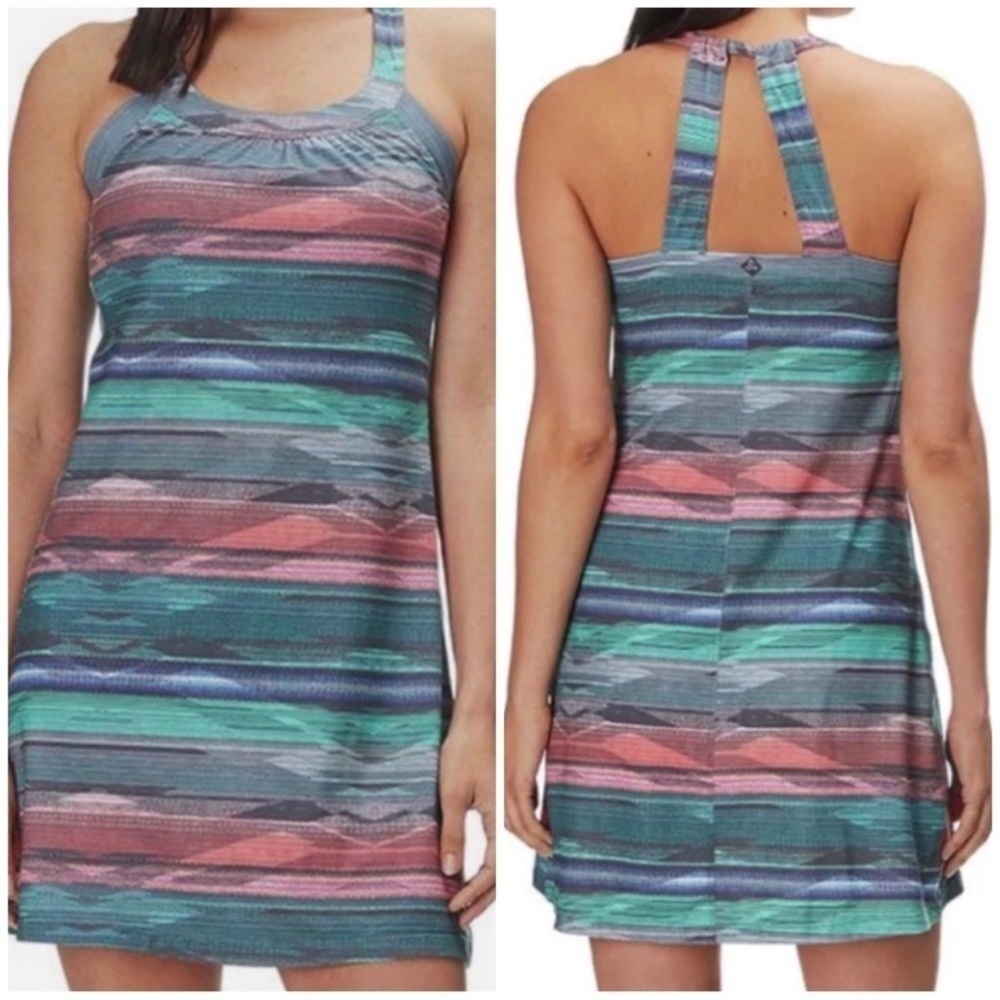 PrAna Cantine Athletic Dress Granite Bonita Size Medium Built in Bra